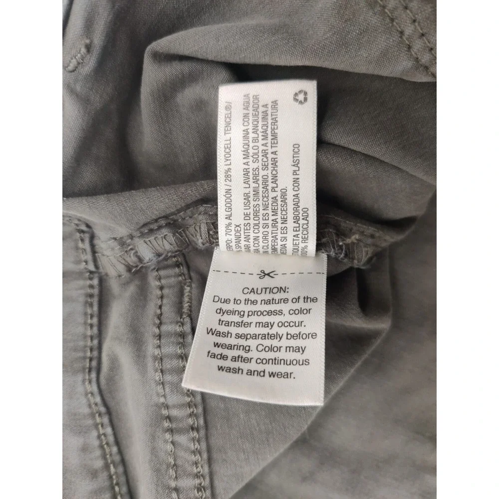 Universal Thread Women's Hi Rise Skinny Pants Charcoal Gray Button Fly Sz 12/31R